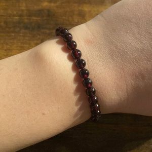 Handmade Garnet bracelet 5mm